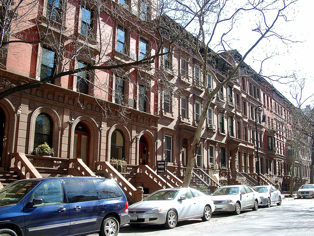 W. 69th Street brownstones, between Broadway and Columbus Avenue a