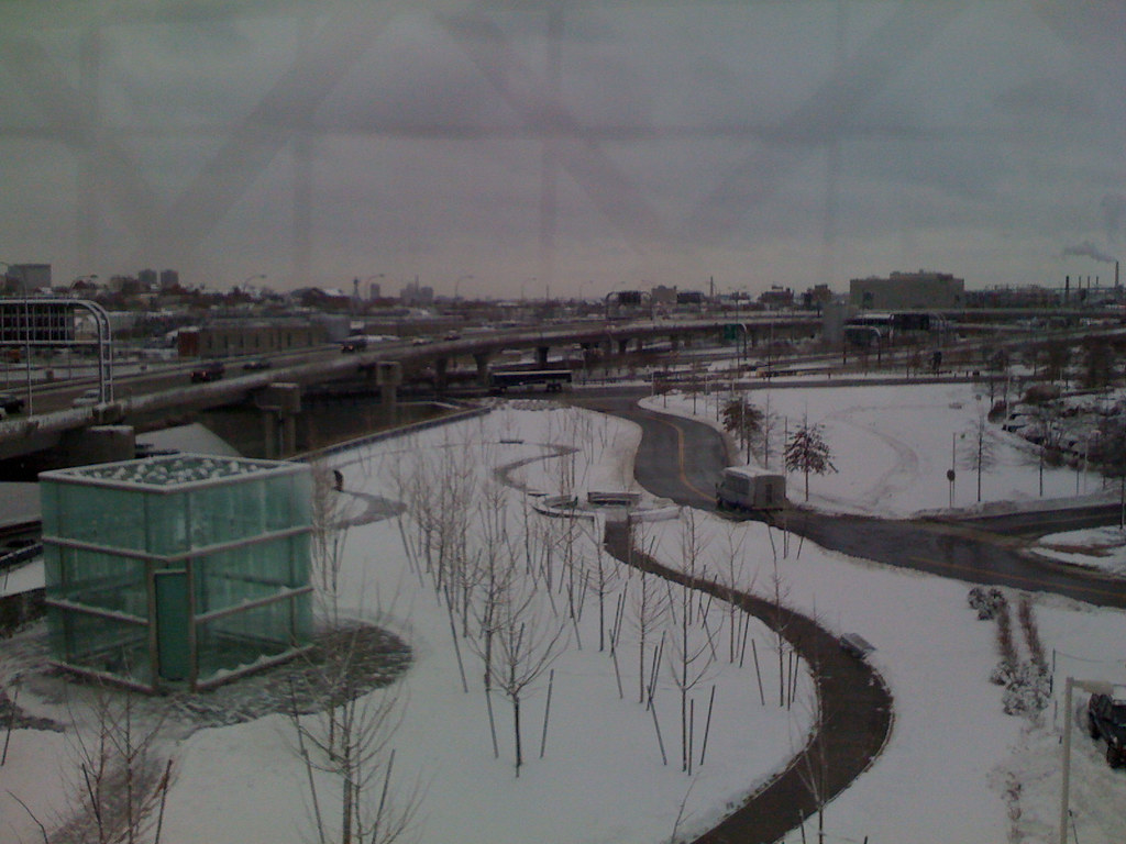 Snowcovered Logan Airport 9/11 Memorial landscape Flickr
