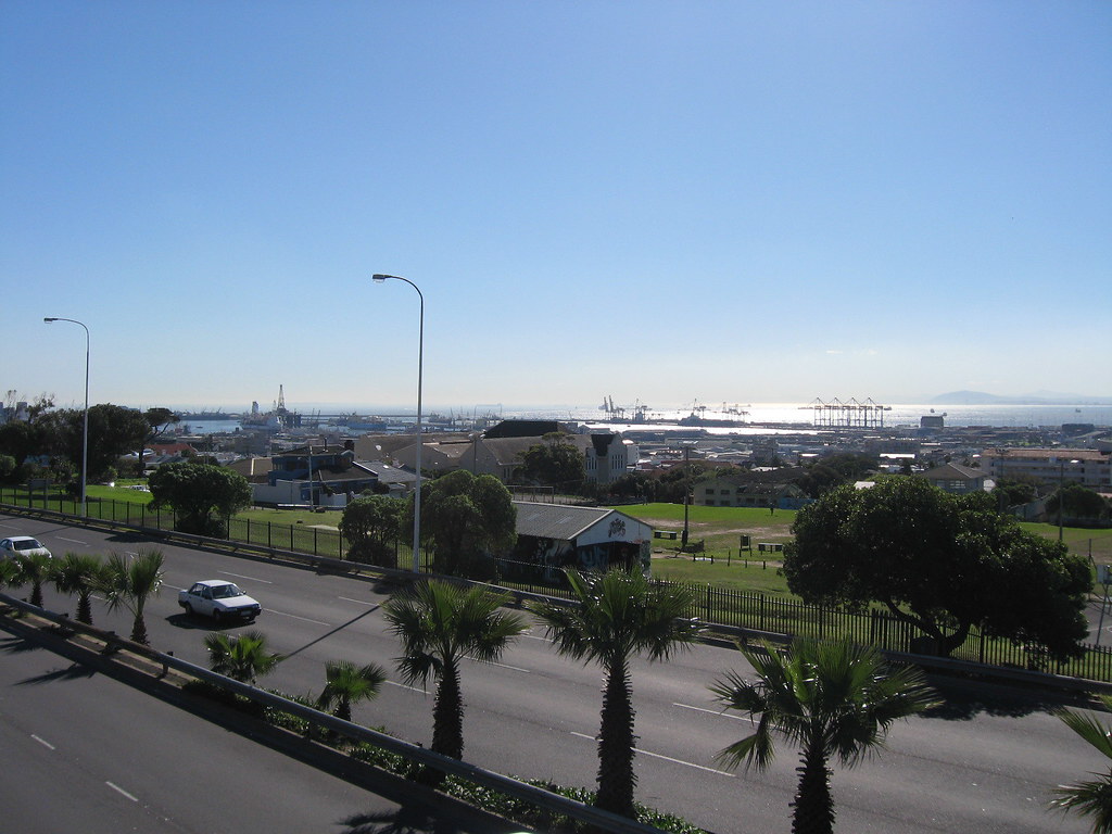 Cape Town Harbour from upper Woodstock. Cape Town harbour … Flickr