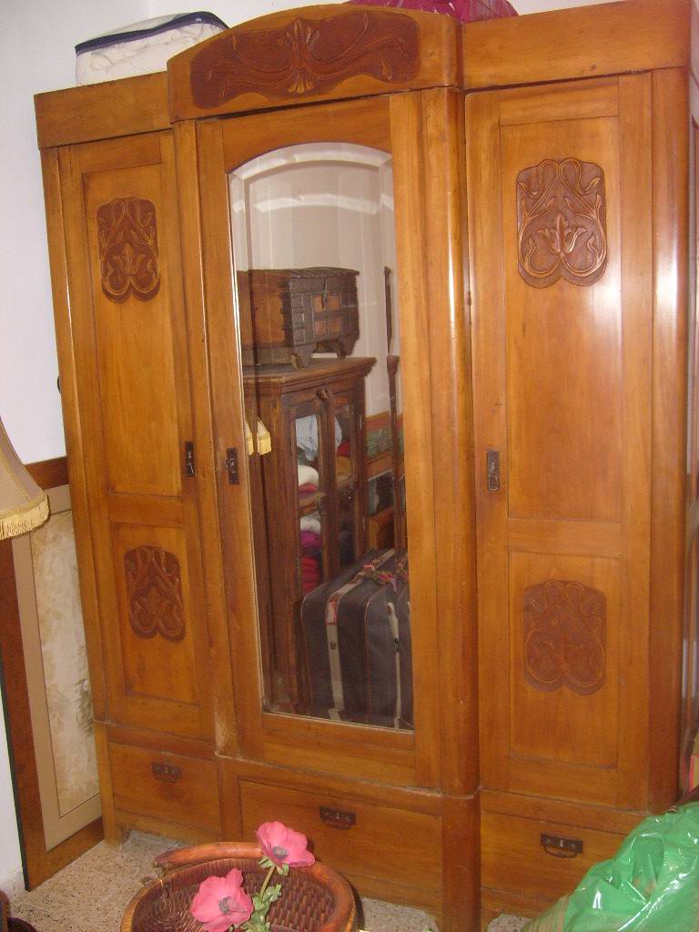 Art Nouveau Wardrobe Double satinwood Art Nouveau wardrobe… Flickr