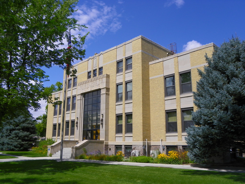Washakie County Courthouse Right View Worland, Wyoming J. Stephen