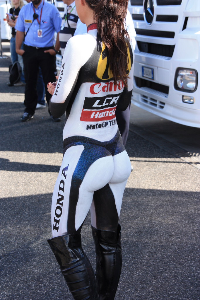 No clothes ..just paint ! Mark Perry Flickr