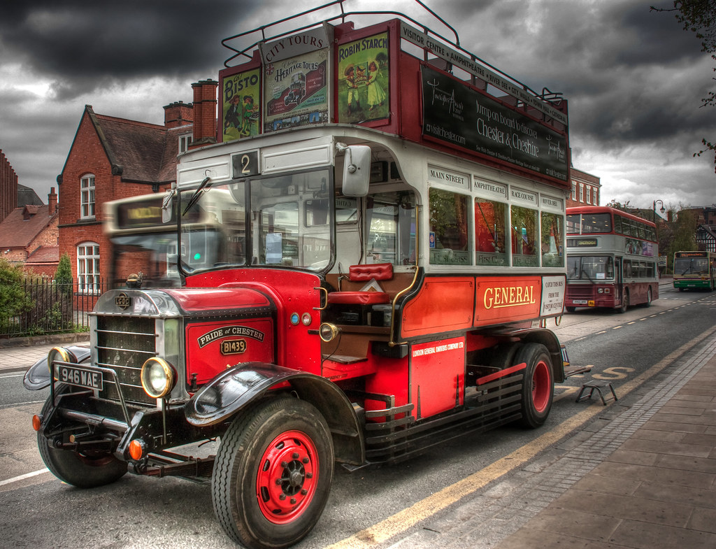 Old London Bus Restored London bus from WW1 era Chester?… Lee