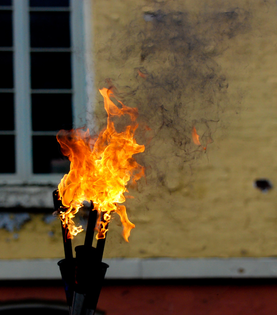 Flaming Torches These were three of the torches used by Th… Flickr