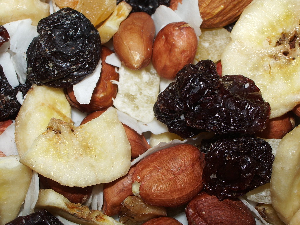 Healthy Snack Dried fruit and nuts. Allergy Warning. This … Flickr