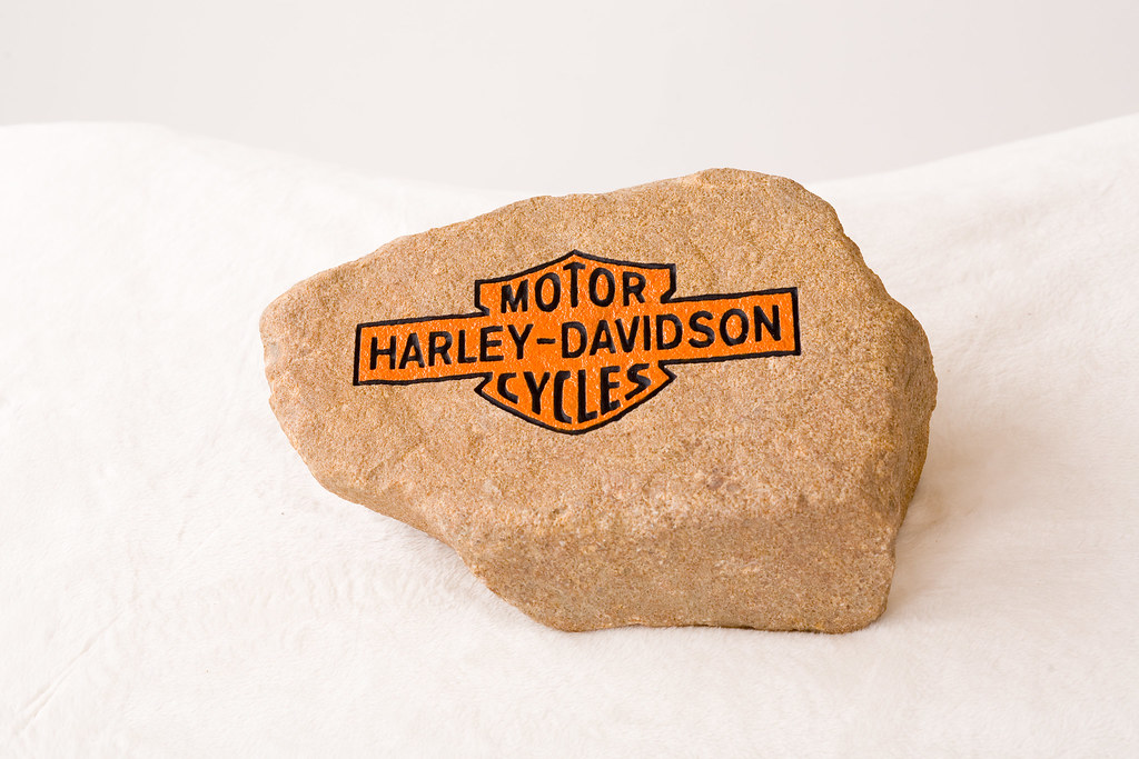 Decorative Garden Stone Harley Davidson This Harley Davi… Flickr
