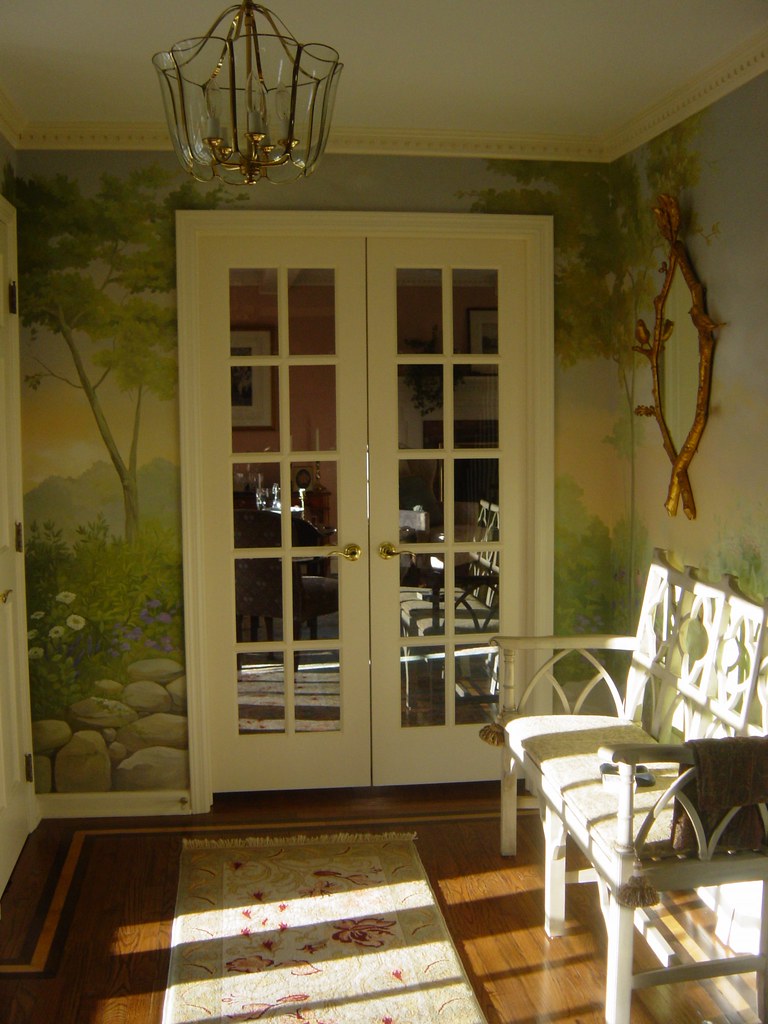 Entryway Mural A nice example of bringing the outside in, … Flickr