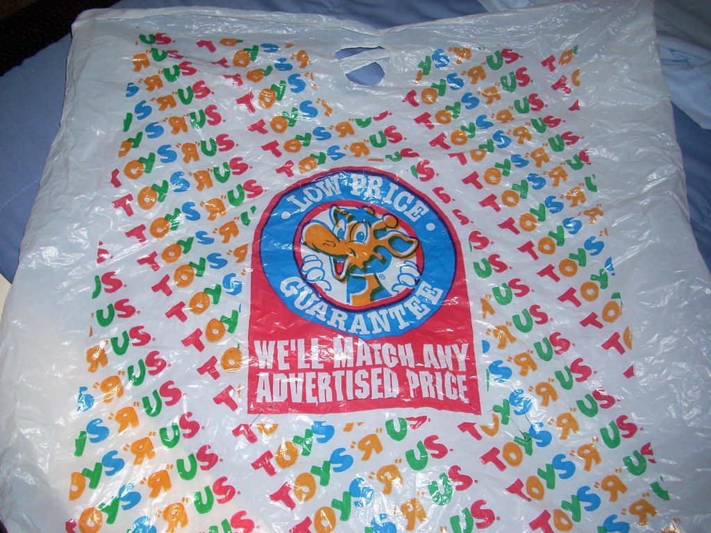 1990s Toys R Us plastic bag A Toys R Us plastic bag from t… Flickr