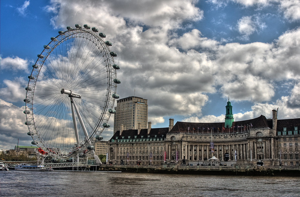 The London Eye View On Black The London Eye (also known as… Flickr