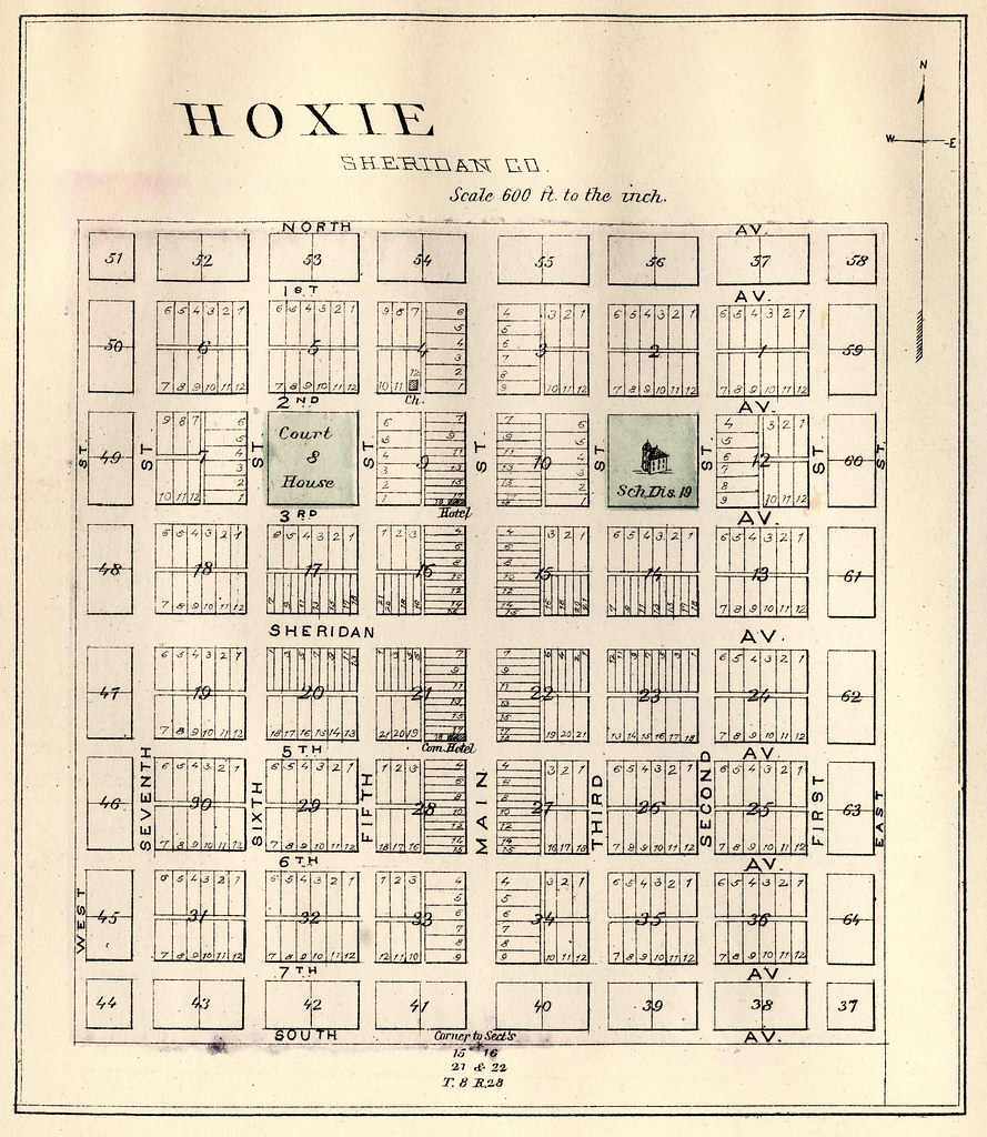 Map of Hoxie, KS 1886 Map of Hoxie, Kansas in 1886 ( the y… Flickr