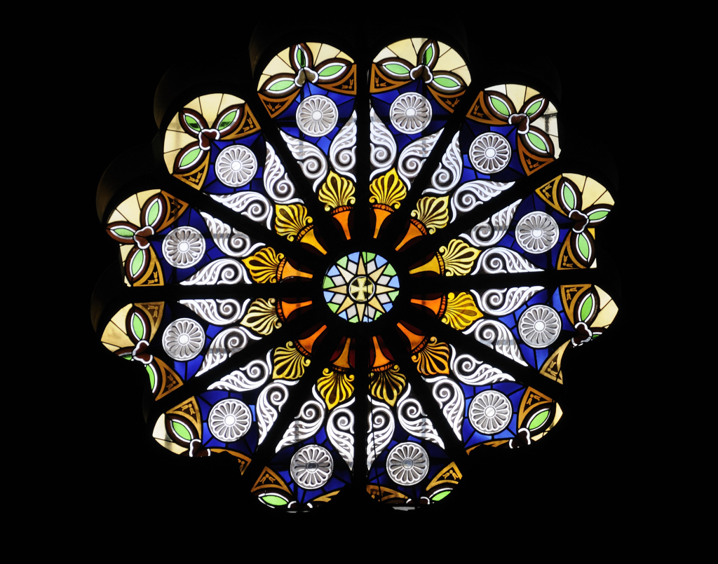 19thC stained glass rose window Basilica di Santa Maria … Flickr