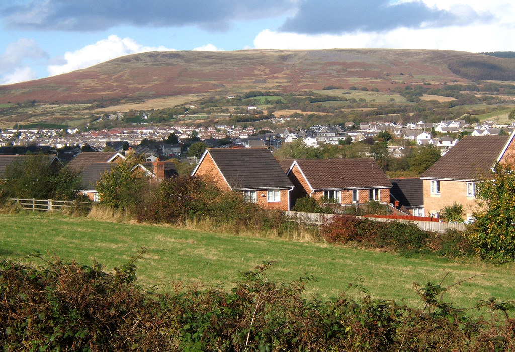 Cwmfelin near Maesteg Mynydd Bach beyond Andrew Hill Flickr