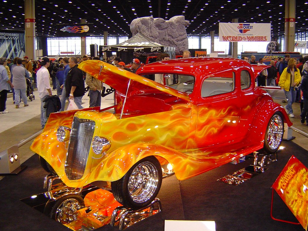 Wild Flame Job on Hotrod Flame paint job on a hot rod. Tak… Flickr