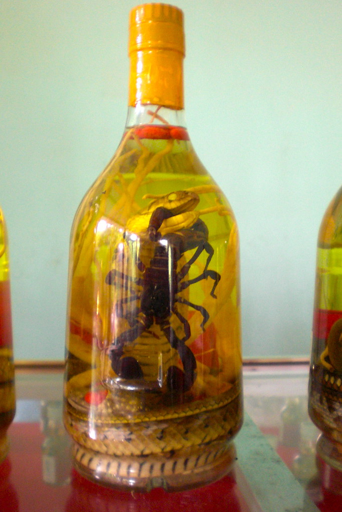 Vietnamese wine Tastes better with a scorpion and snake! aramza