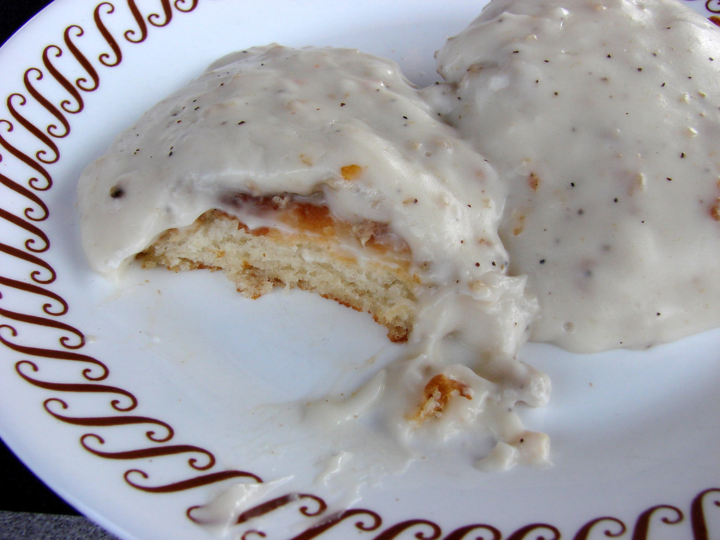 WH biscuits and gravy Brownie hits up the Waffle House for… Flickr