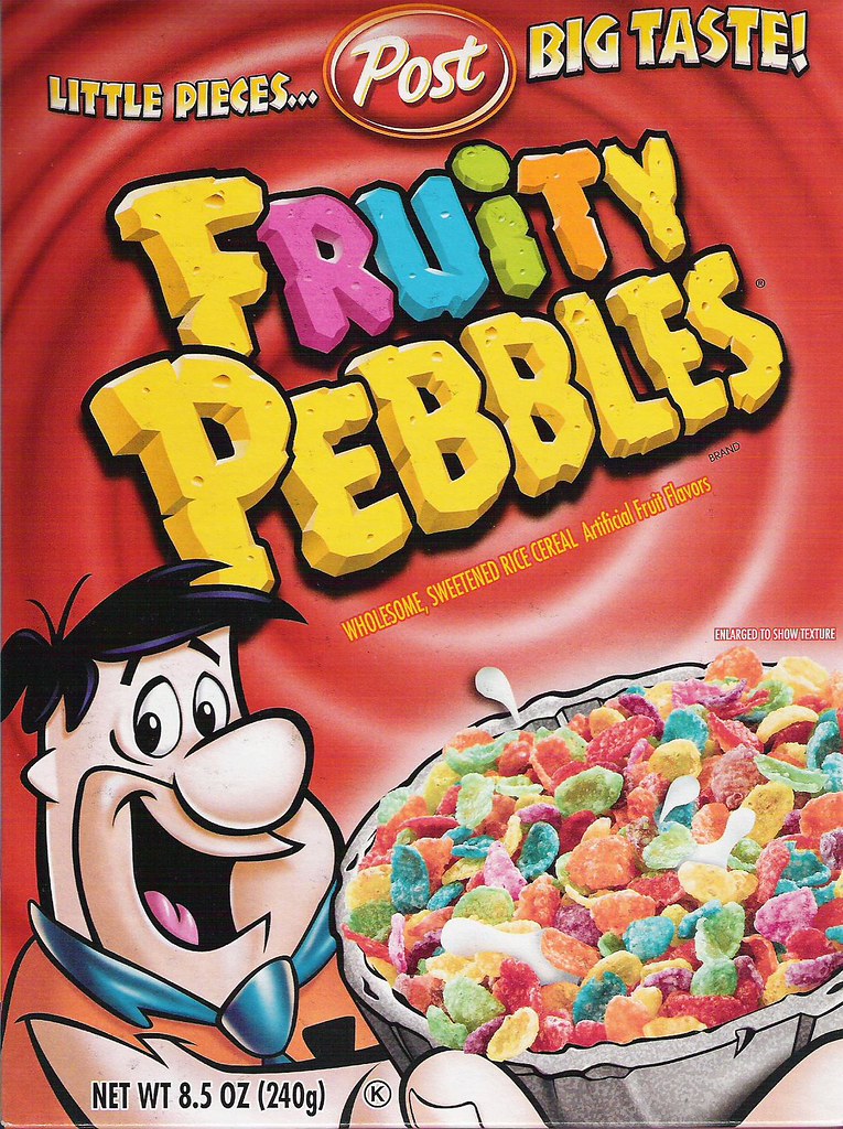 The Flintstones Fruity Pebbles cereal box, 2009 This is th… Flickr