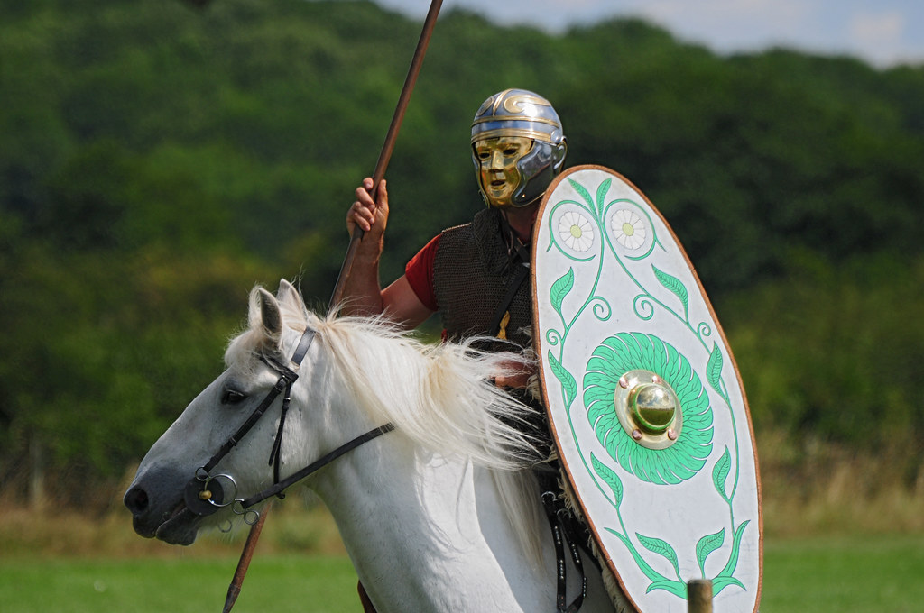 Roman Auxiliary Soldier with Golden Mask on Horseback, Erm… Flickr