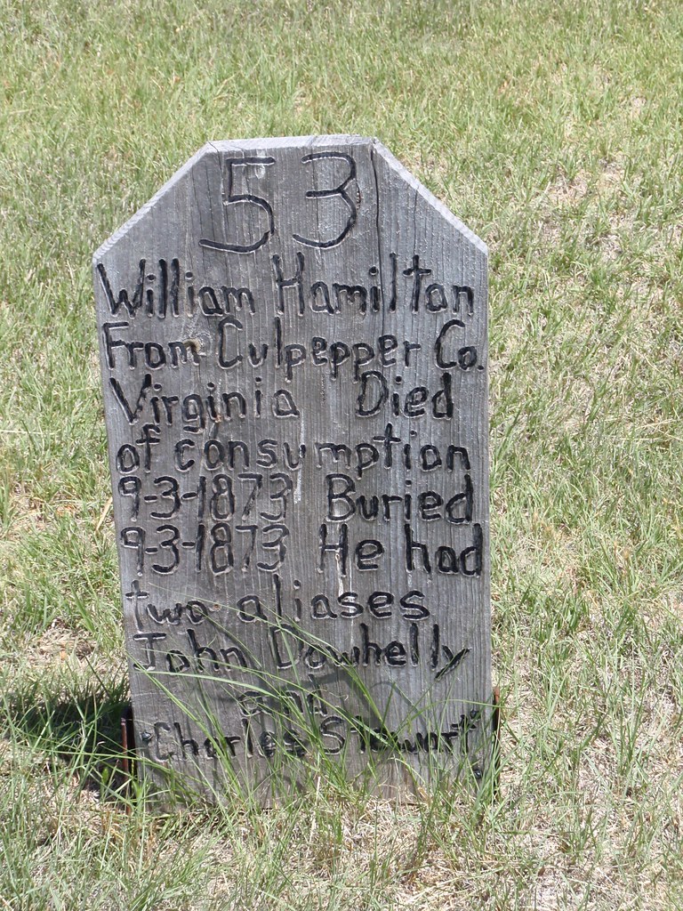 William Hamiltan Fort Wallace Cemetery, Kansas headstone g… Al Flickr
