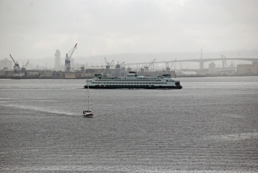 Bremerton Ferry Taken from the Cruise Ship Deck. Zaandam