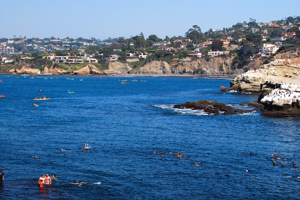 La Jolla Vista La Jolla Cove is filled with people bathing… Flickr