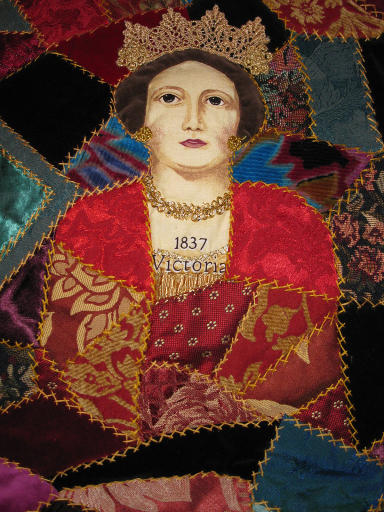 Détails " crazy quilt " (72x88po.) Reine Victoria Clarazinie Flickr