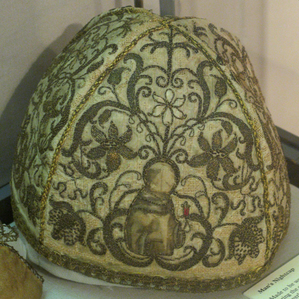 Man's Evening Cap An embroidered period … Flickr