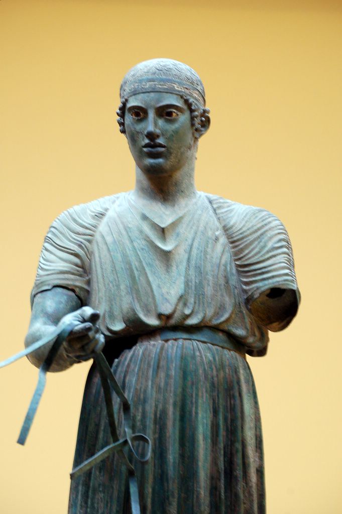 The Charioteer Bronze statue in the Archaeological Museum … Flickr