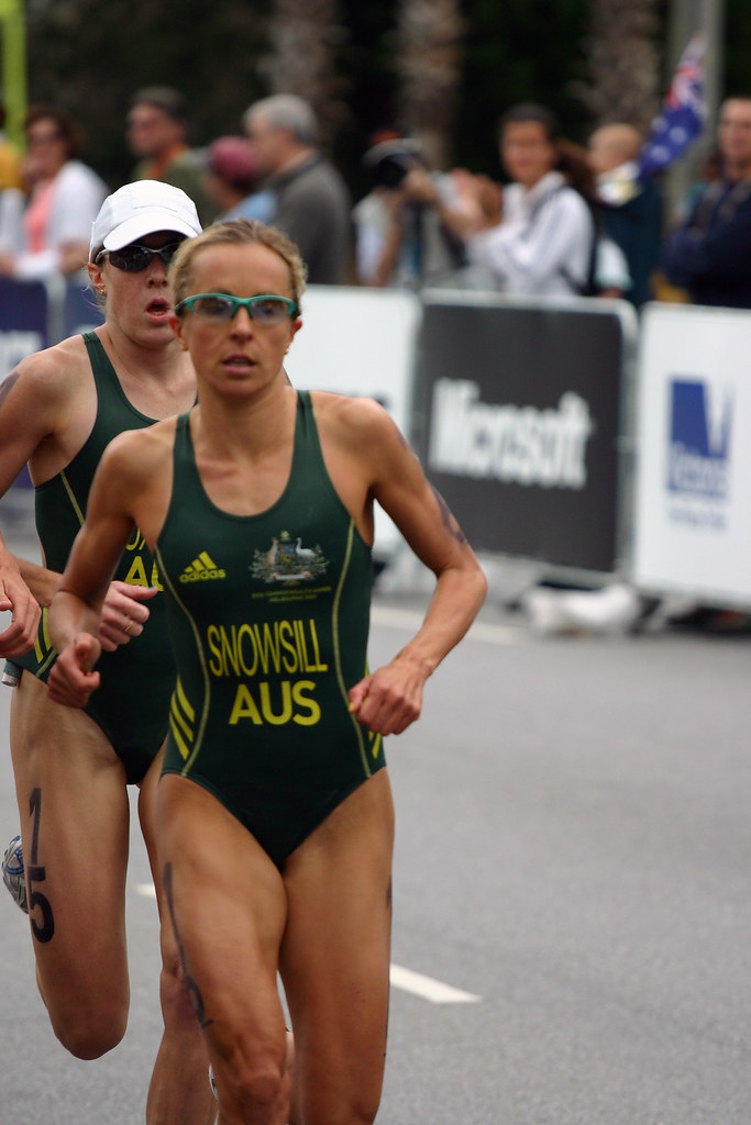 Triathlon Commonwealth Games triathlon held on Beach Road,… Flickr