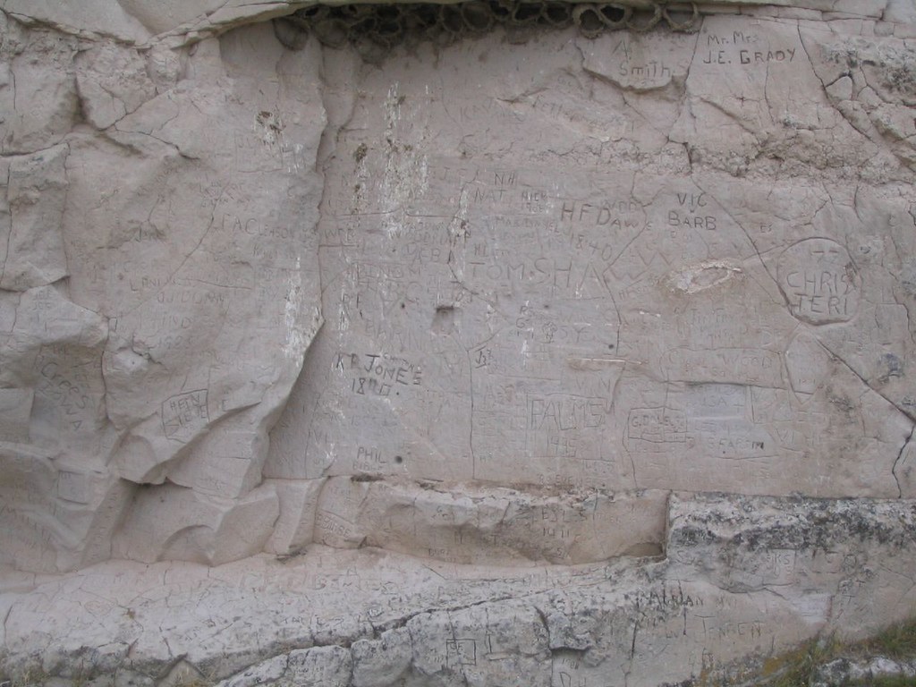 Register Cliff Near Guernsey, Wyoming Register Cliff is a … Flickr