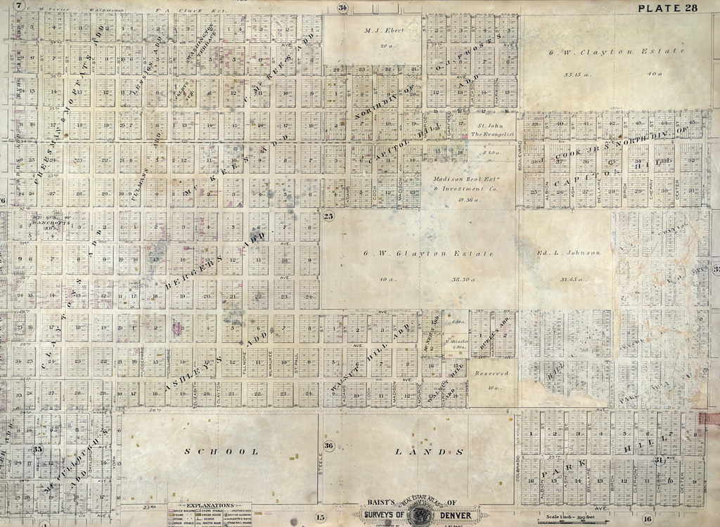 Baist's real estate atlas of surveys of Denver, Colorado (Plate 28