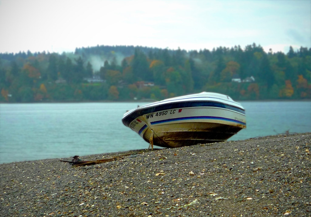 Lonely Boat On Quartermaster Harbor, Vashon Island, Washin… Flickr