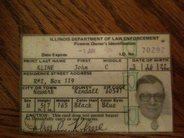 John C Kline Illinois FOID card Andrew Yeoman Flickr