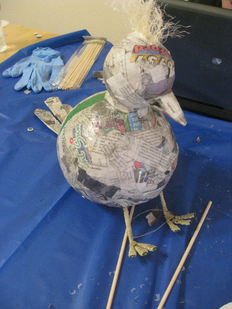 Paper Mache 2 Congo Peacock paper mache project for Markus… Flickr