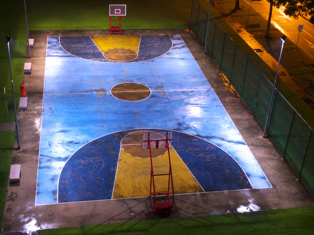 Wet basketball court Jui Cheng Tan Flickr
