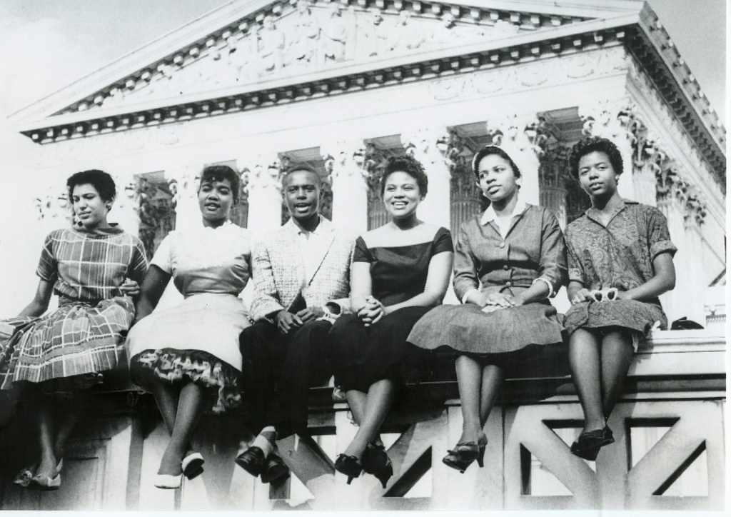 Little Rock students pose at Supreme Court 1958 a photo on Flickriver
