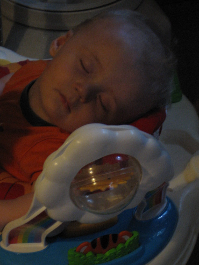 asleep in his bouncer jhteper Flickr