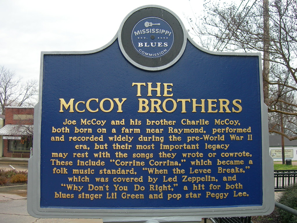 The McCoy Brothers Historic Marker Raymond, Mississippi Jimmy