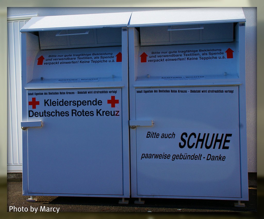 Red Cross clothing bin Marcy Wortmann Flickr