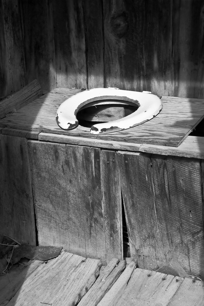 Outhouse toilet seat Taken in Bodie ghost town, a Californ… Flickr
