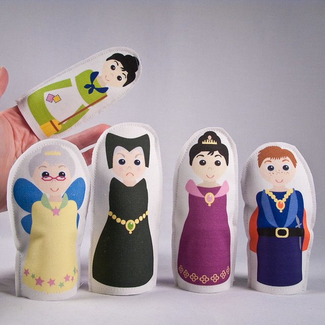 Cinderella Finger puppets. Digital illustration printed on… Flickr