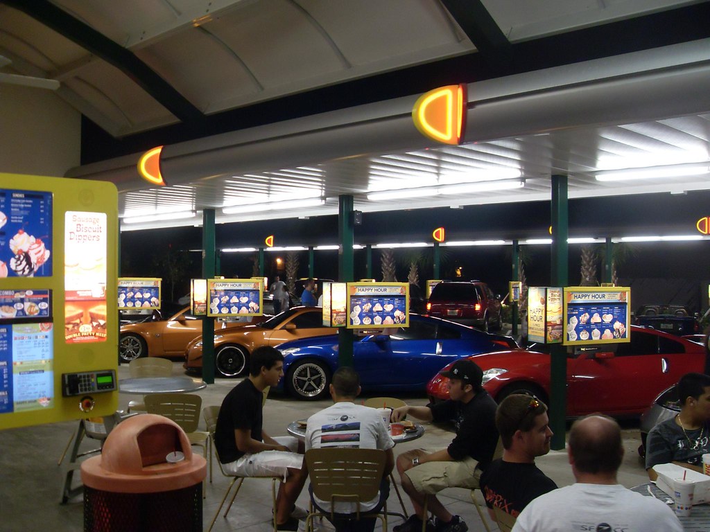 Sonic Drivein Sonic restaurant and a row of Nissan Z's. Bob B