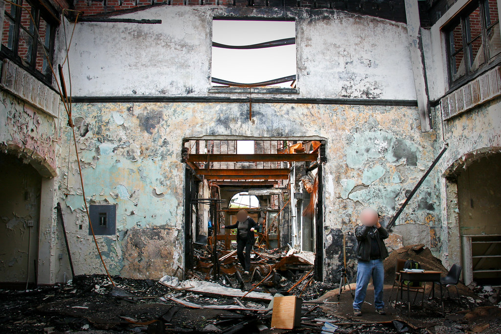 Burnedout Building Blurring the faces makes our infiltrat… Flickr