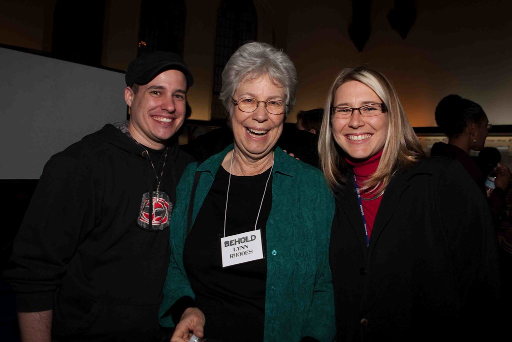 104 Lynn Rhodes with student Jakob Hero and recent alum Em… Flickr