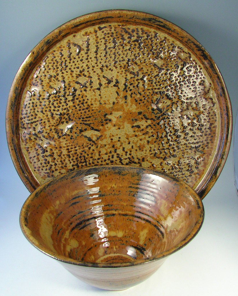 waterfall brown glaze pats pottery Flickr