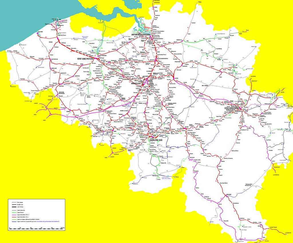 Belgie Spoorwegen Kaart Van Kaart Spoorlijnen Belgie Quick Weave Hairstyles 2011