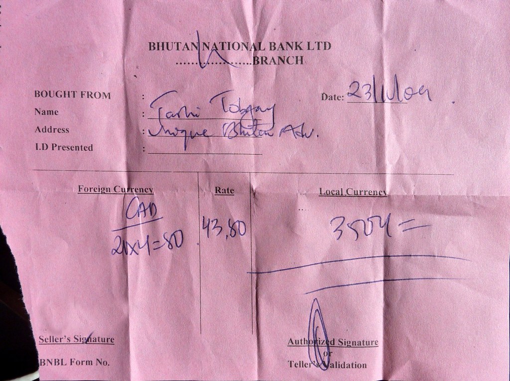 200910231000 BT PAR Échange Bhutan National Bank (12