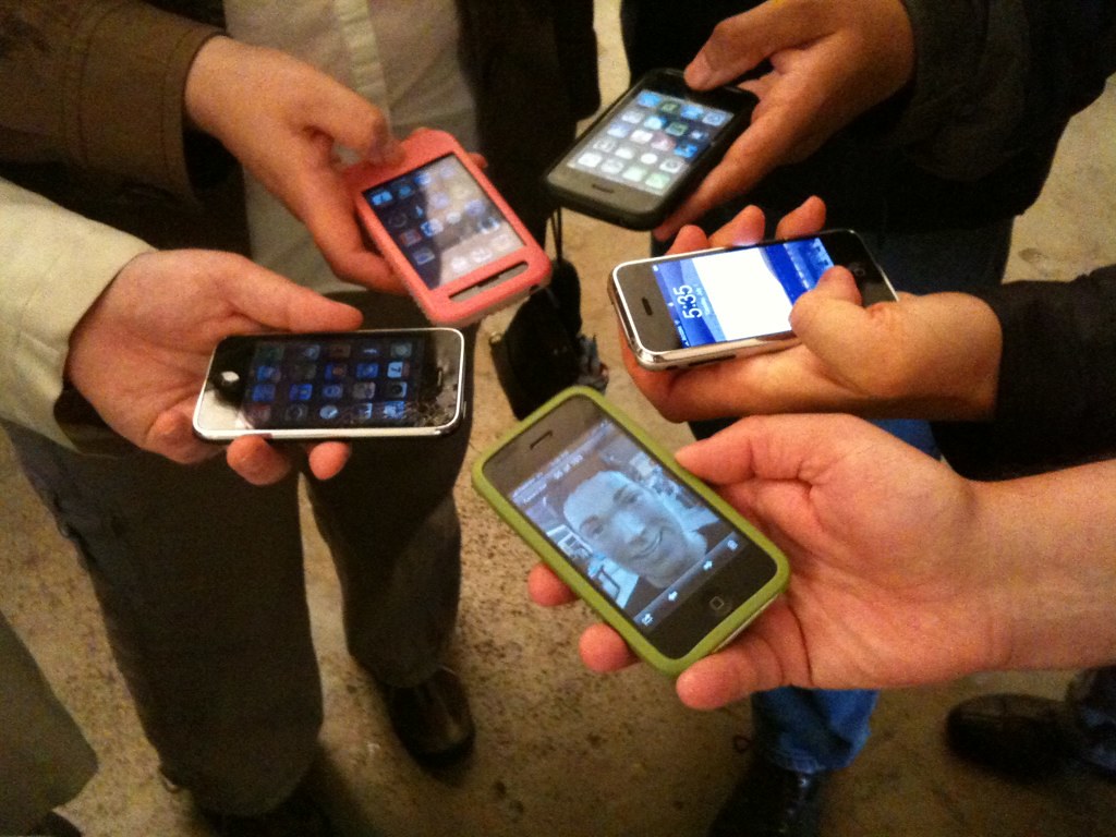 Too many iPhones Also, I'm taking the picture with one. Catherine