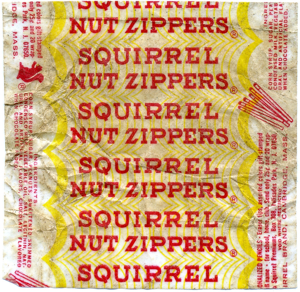 Squirrel Nut Zippers candy wrapper 1960's The candy th… Flickr