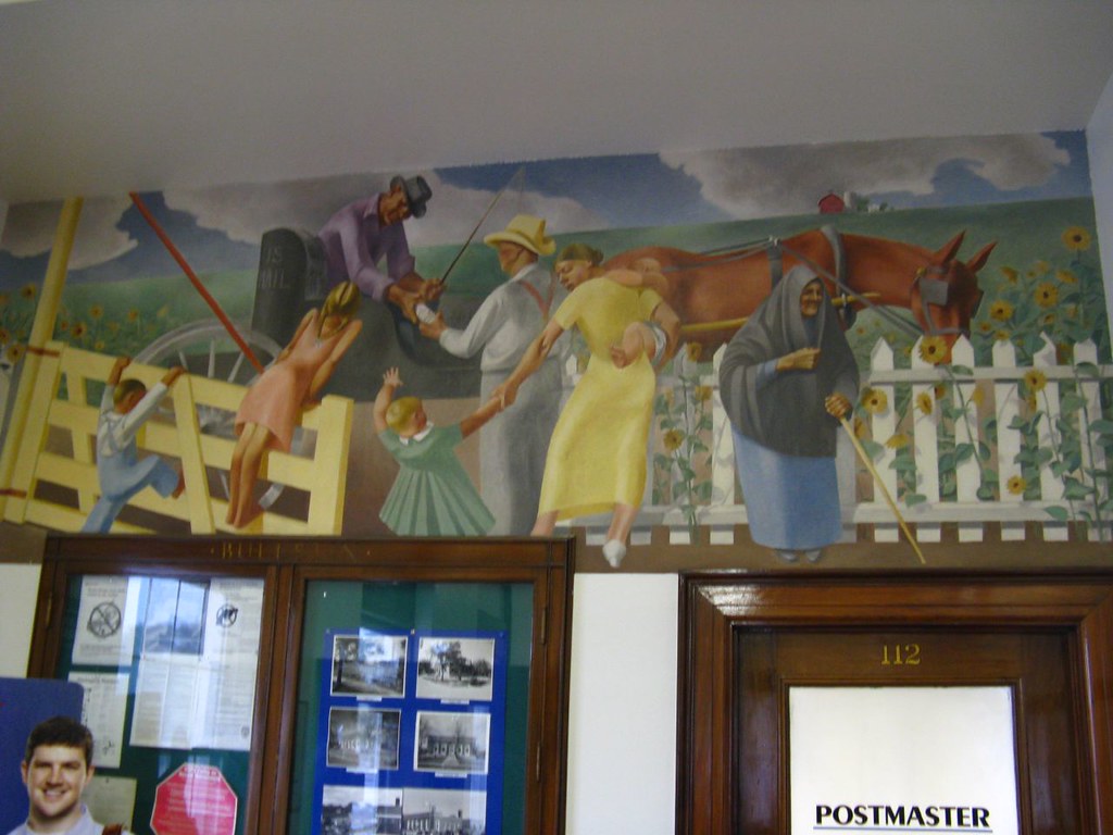 Goodland, Kansas New Deal Mural in the Post Office lobby. … Flickr