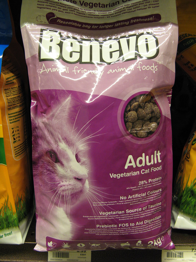 Vegetarian cat food Whole Foods, Kensington, London. Rain Rabbit